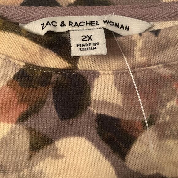 NWT Zac & Rachel Long Sleeve Women’s Tunic Size 2X - Picture 8 of 11